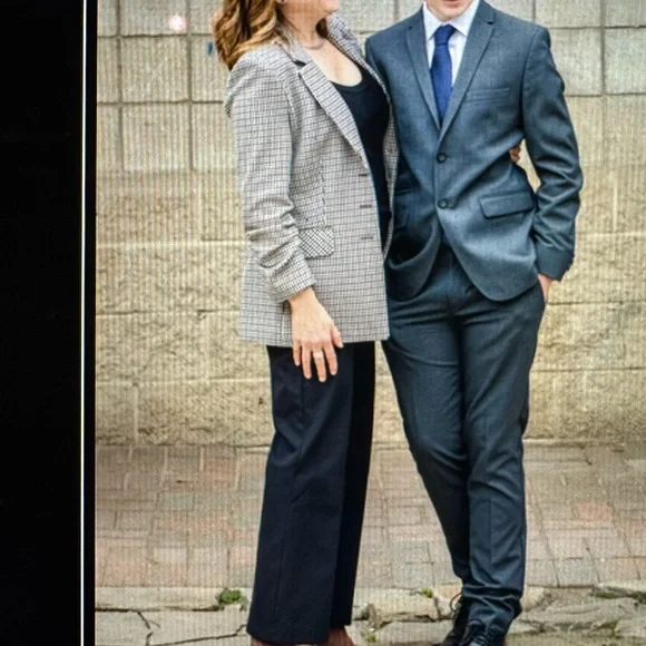 Veronica Beard Blue and Brown Houndstooth Blazer - Picture 6 of 6